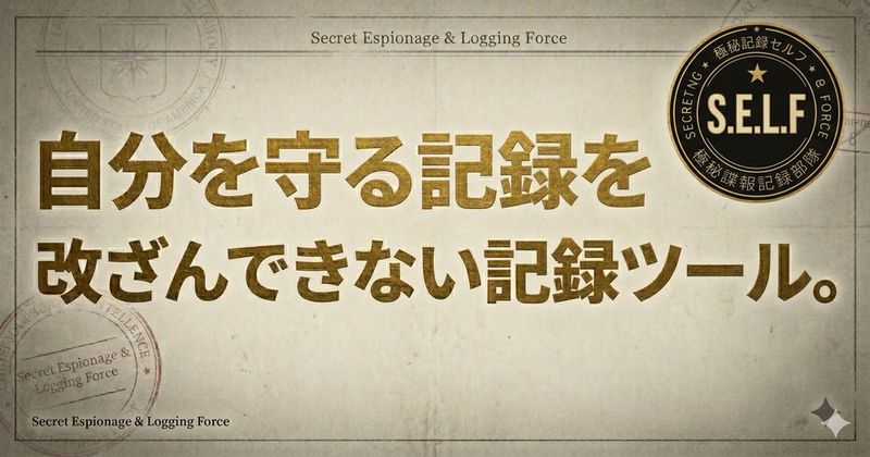 S.E.L.F. 極秘記録セルフ